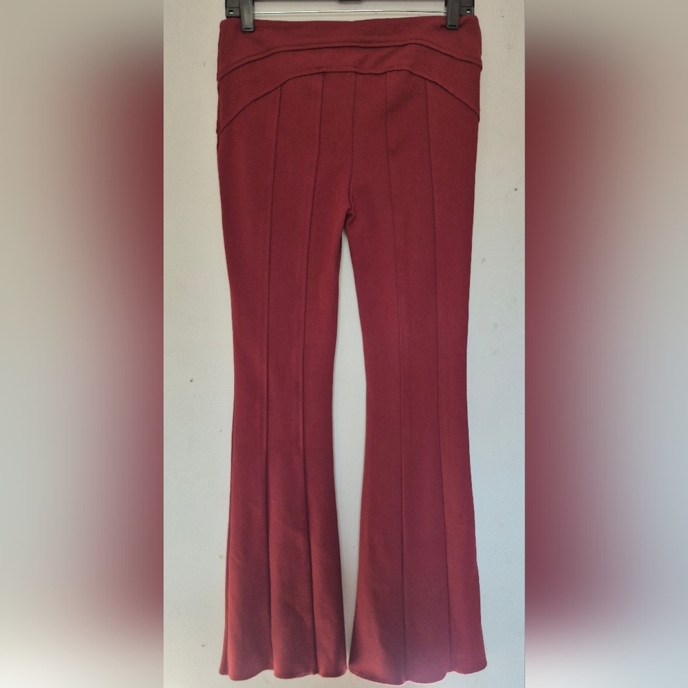 Free People Red Flared Pants - Picture 3 of 6